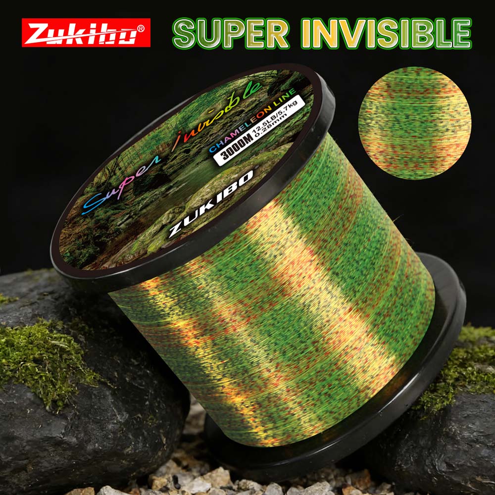 Monofilament Line - ZUKIBO 3D Speckle Line Yellow Five
