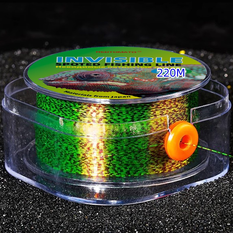 Monofilament Line - 220 Meters Spotted Line Fluorocarbon Coated