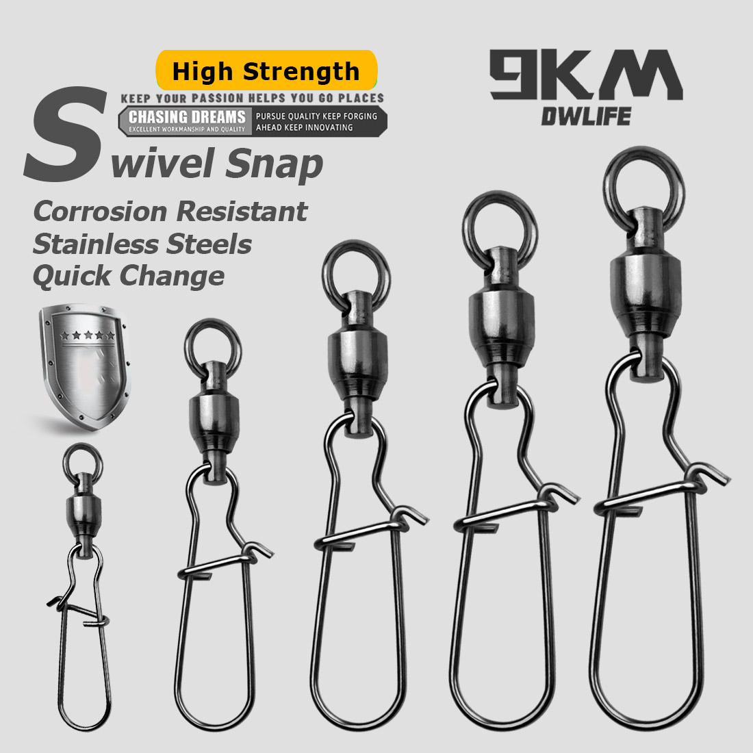 9KM 10PCS Ball Bearing Swivel  - Freshwater Line 리뷰 및 가격