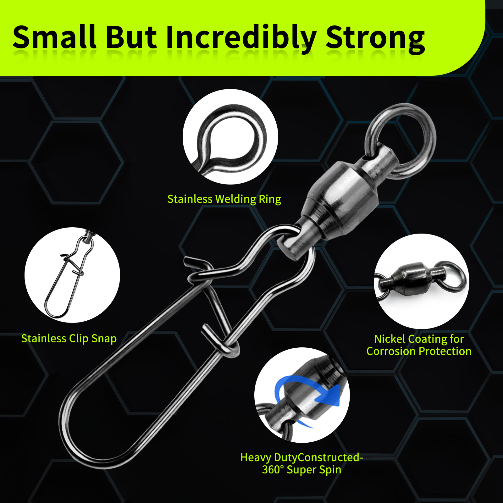9KM 10PCS Ball Bearing Swivel  - Freshwater Line 리뷰 및 가격
