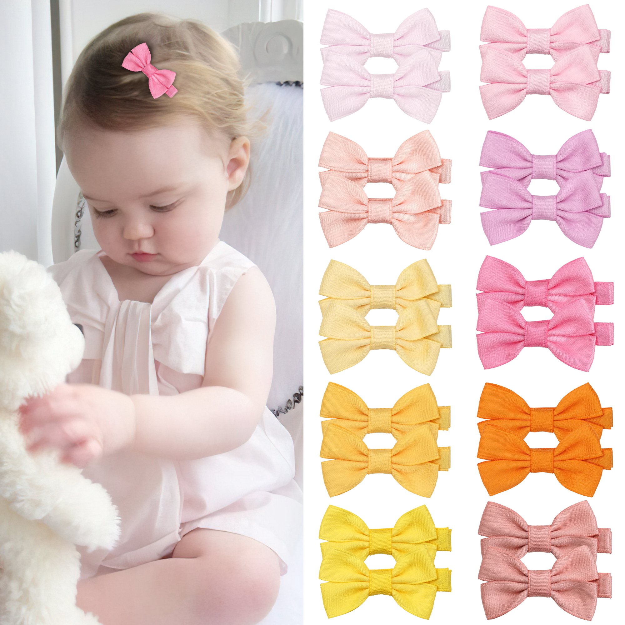12/20 Pcs 2Inch Baby Hair Bows - Tippet Line 리뷰 및 가격