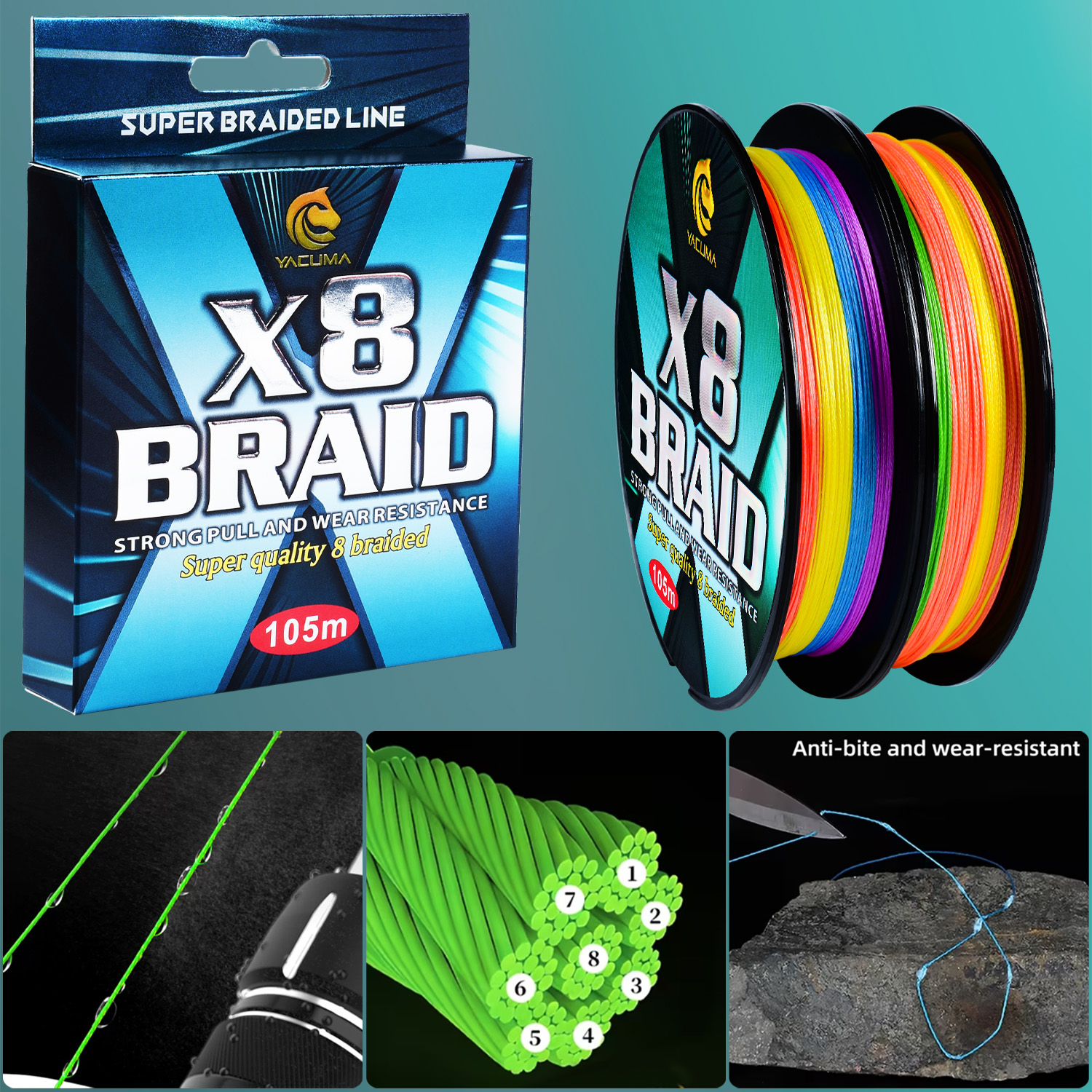 YACUMA 105M/114YDS Upgrade X8  - Copolymer Line 리뷰 및 가격