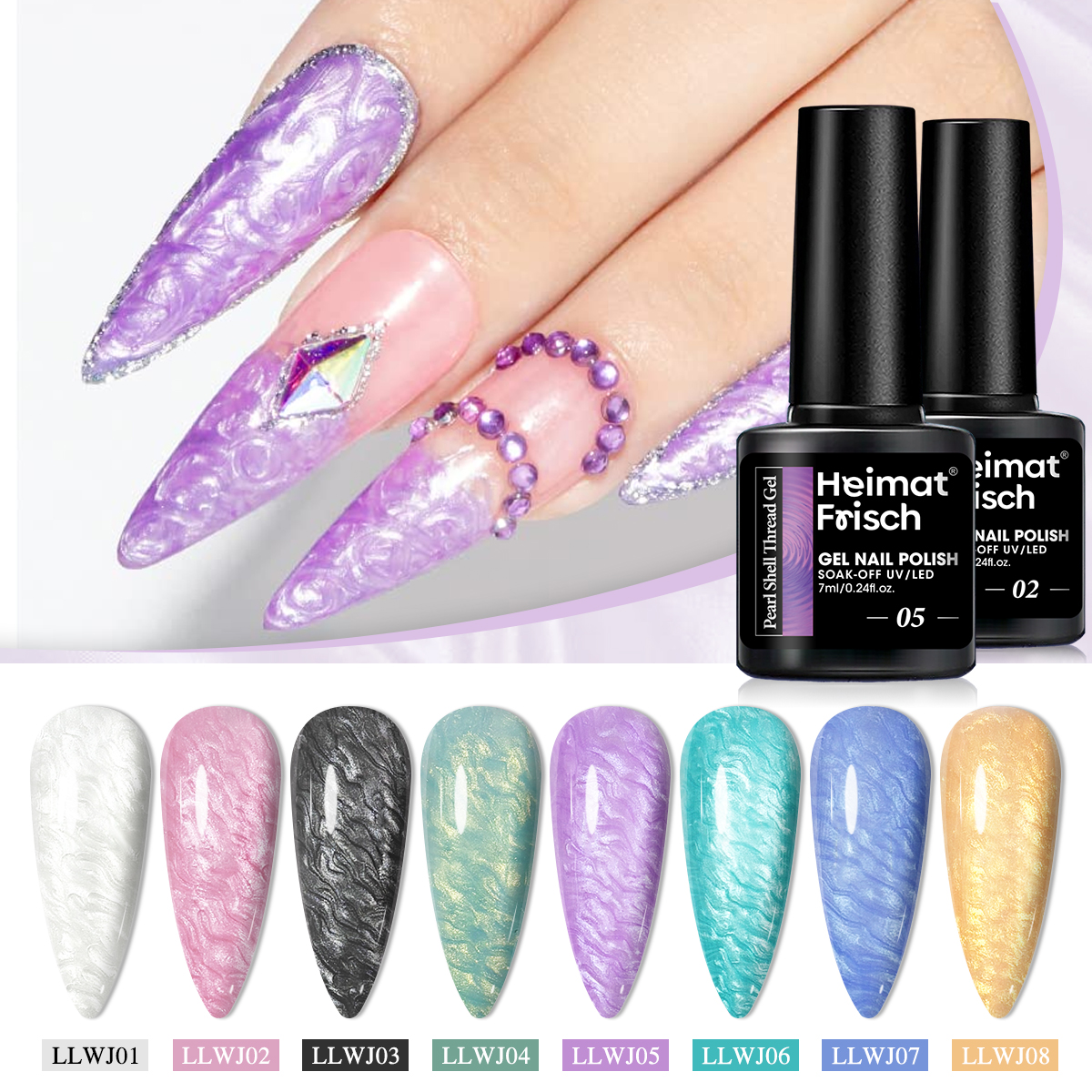 1 piece of shell line gel nail - Copolymer Line 리뷰 및 가격